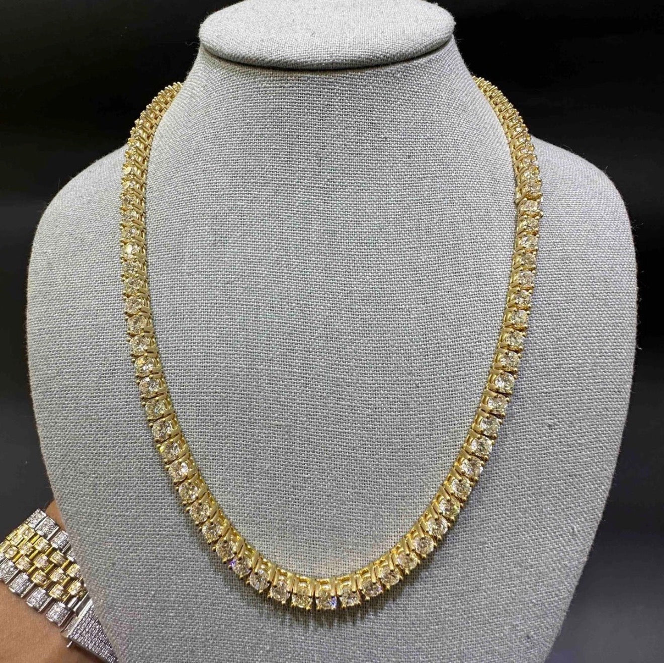 14k Gold VVS Moissanite Chain