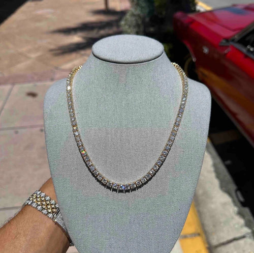 14k Gold VVS Moissanite Chain