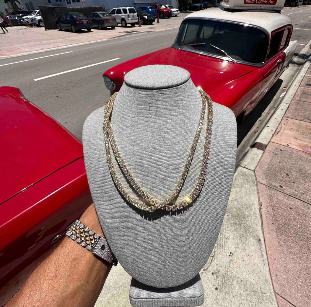 14k Gold VVS Moissanite Chain